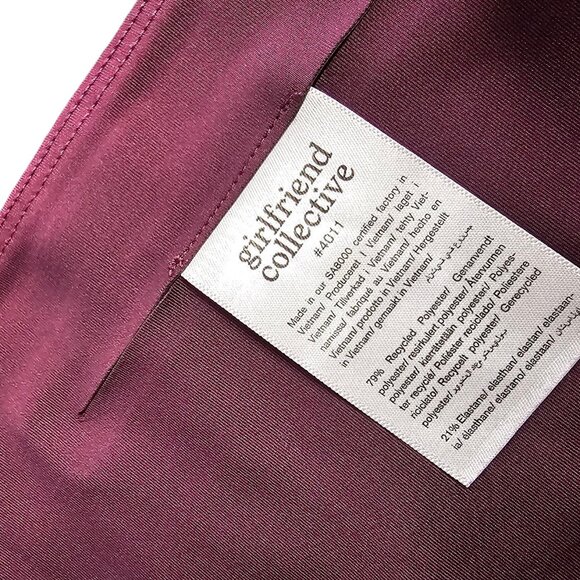 Girlfriend Collective Womens Bike Shorts, Athletic, Purple, Gym, Size Small - Picture 5 of 9